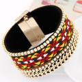 Handmade braided rope bohemian style magnetic bracelet